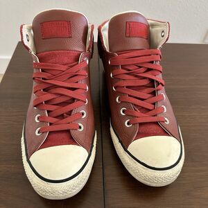 Converse Chuck Taylor All Star Hi Leather Terra Red 157470C Men 11 Women 13 Shoe